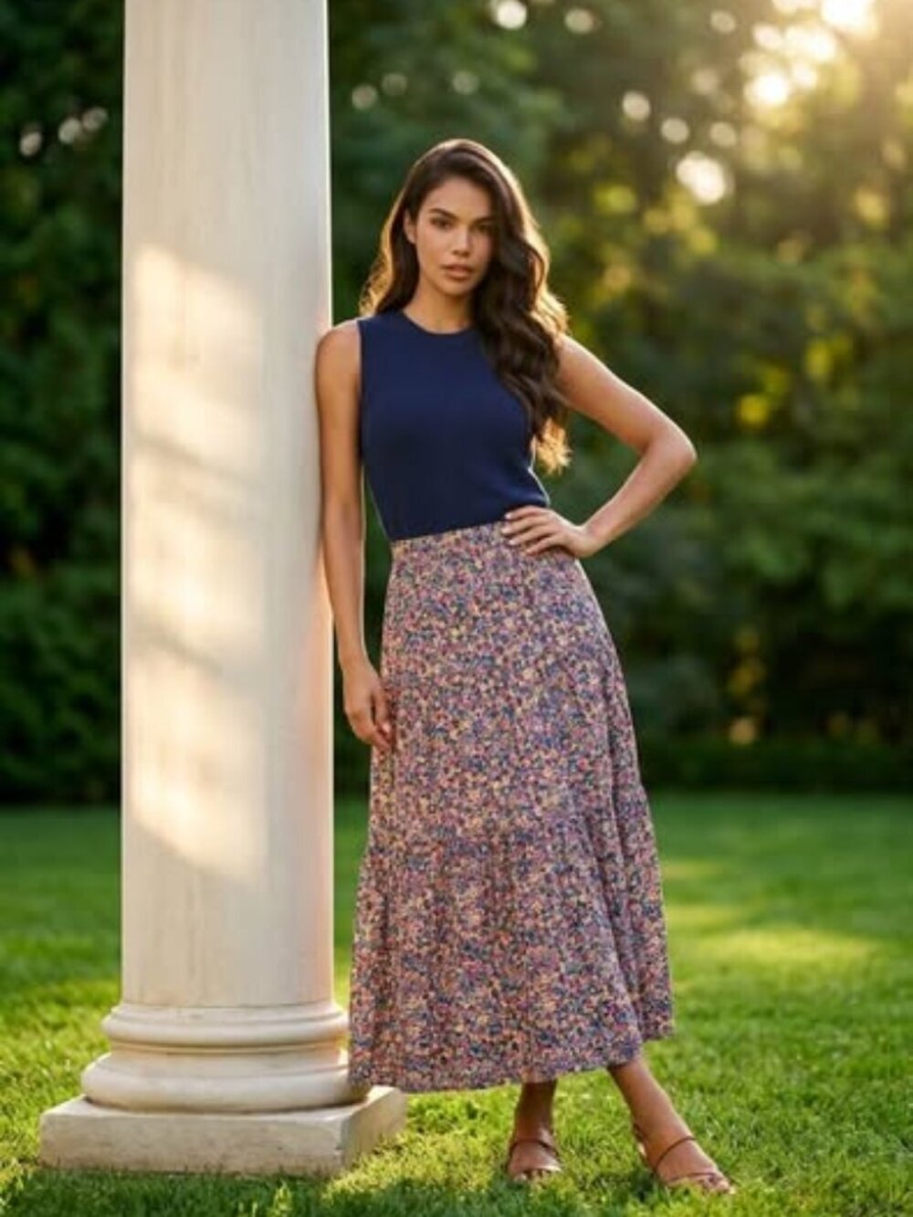 Old Navy Floral Maxi Skirt